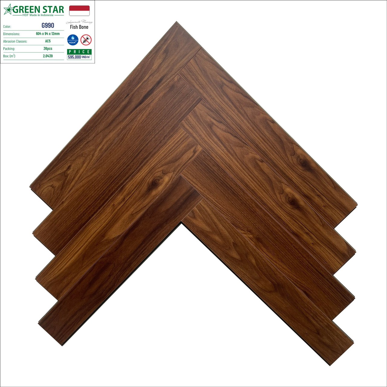 Sàn gỗ xương cá Green Star - G990 - Sàn gỗ Sơn Thái