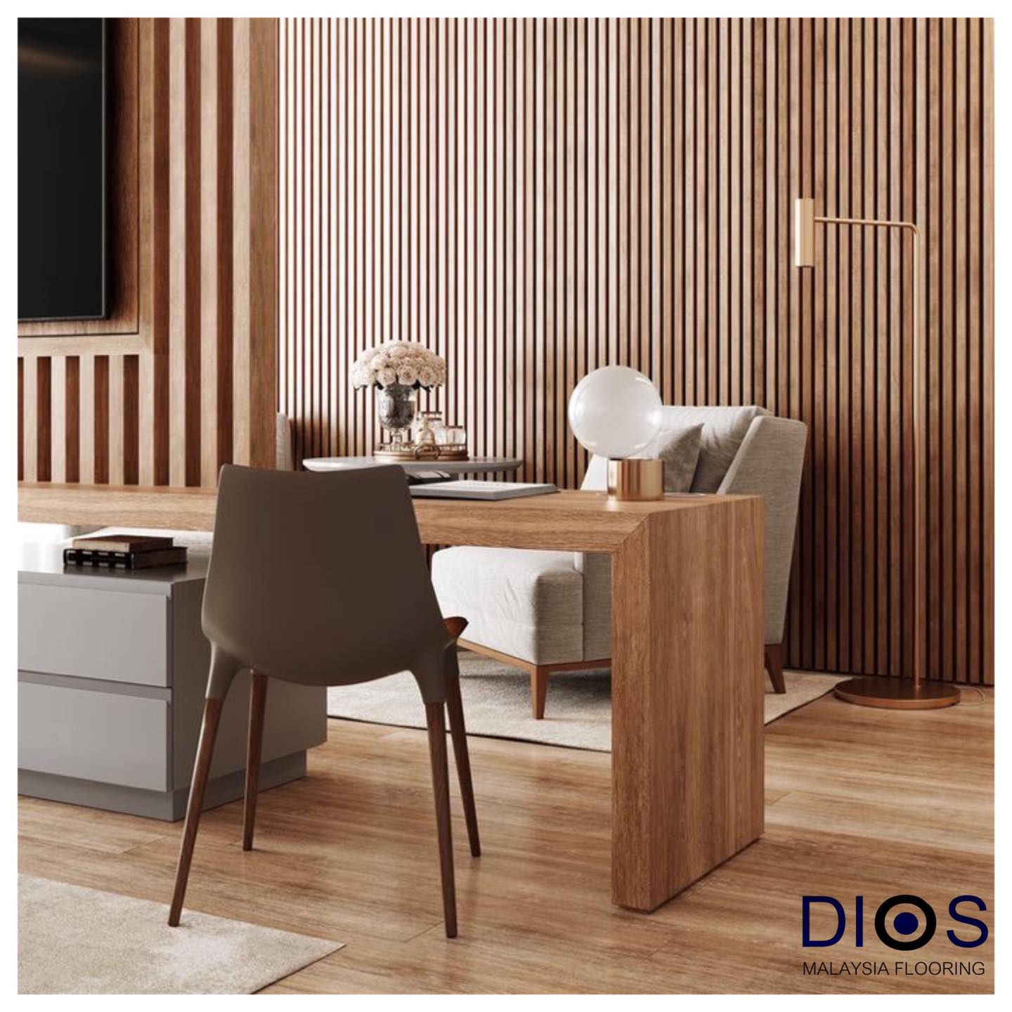Sàn gỗ DIOS nâng tầm không gian sống đẳng cấp, sang trọng.